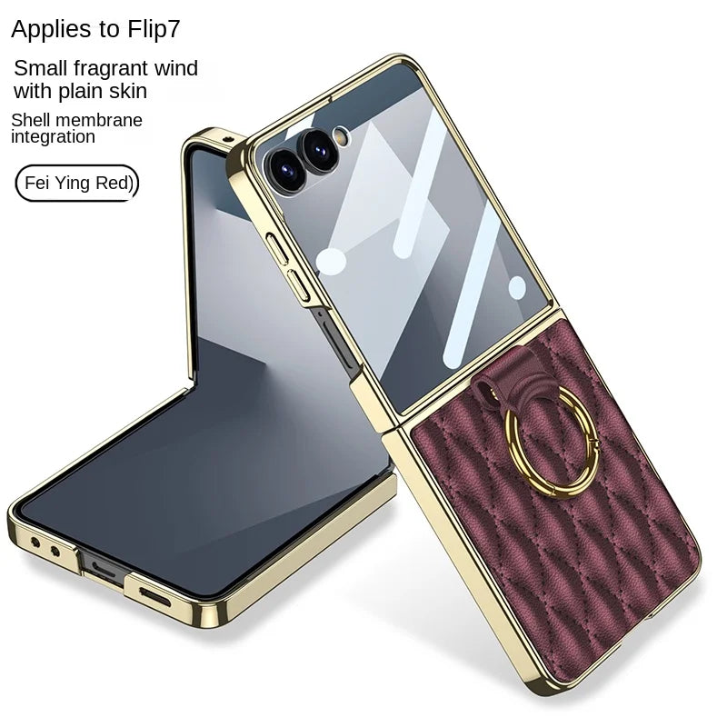 Luxury Quilted Leather Ring Case