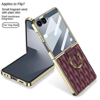 Luxury Quilted Leather Ring Case