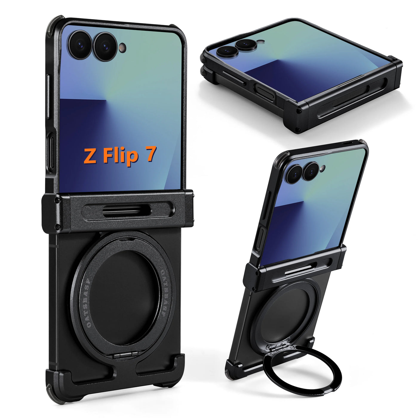 Rugged Armor Ring-Kickstand Case for Z Flip 7