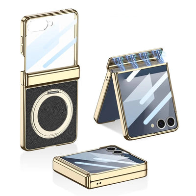 Magnetic Leather Rotating Stand Case