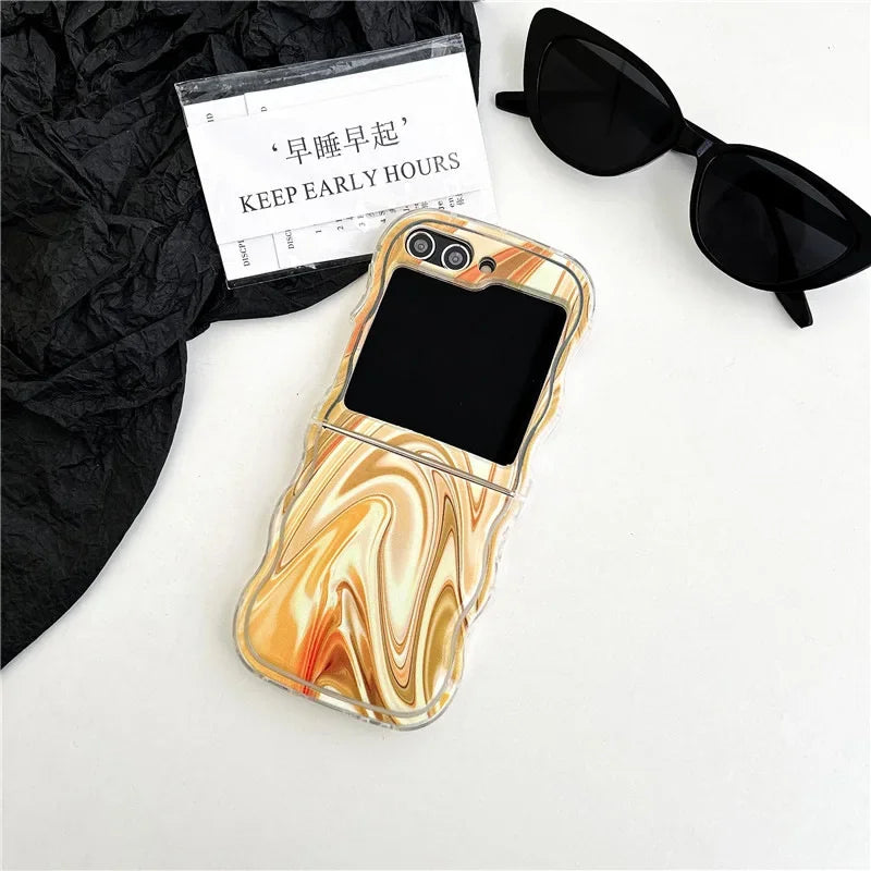 Metallic Water Ripple Phone Case for Samsung Galaxy Z Flip Series – The Z  Flip Case