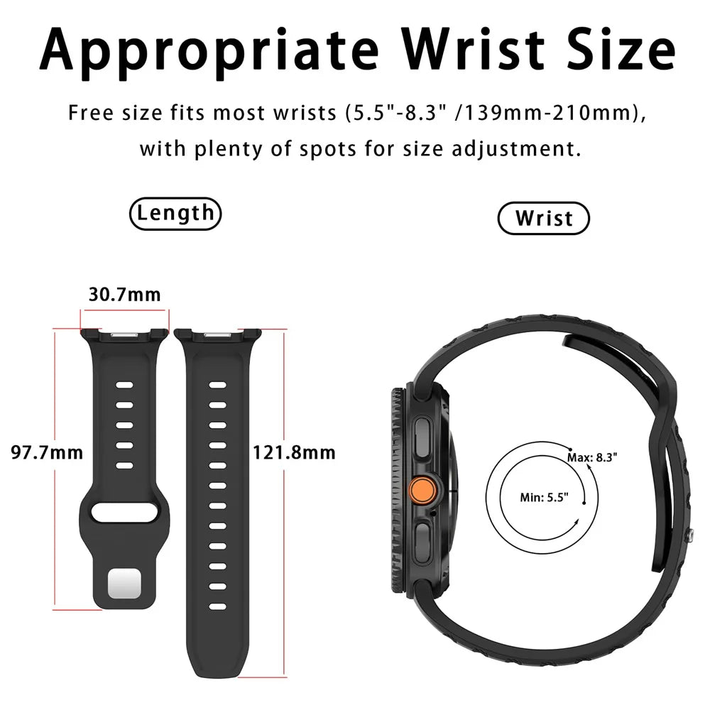 Sport Silicone Strap for Galaxy Watch 8 - The Z Flip Case