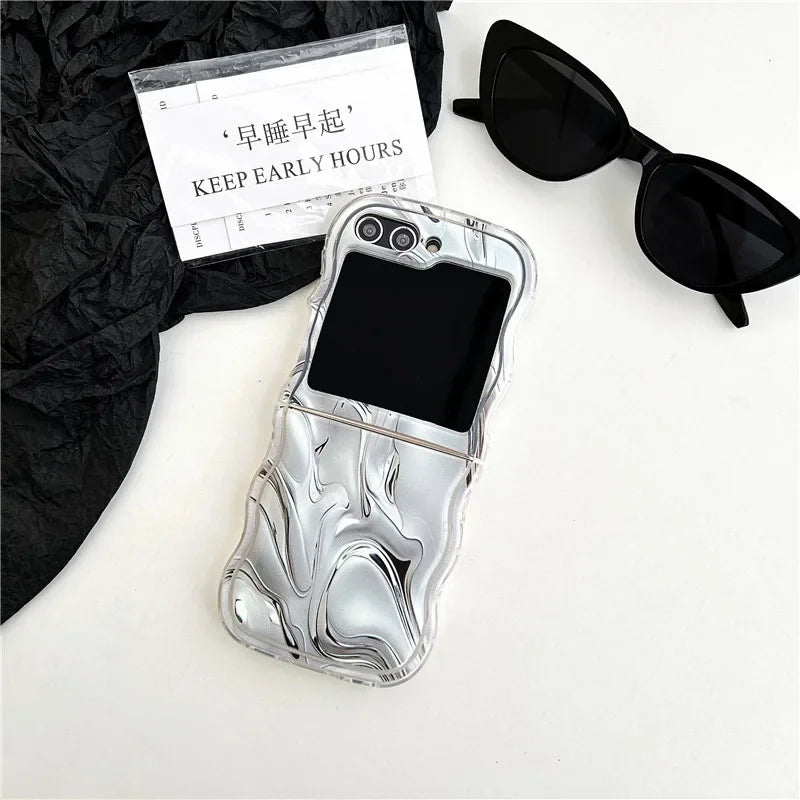 water ripple phone case Metallic Water Ripple Phone Case for Samsung Galaxy Z Flip Series – The Z  Flip Case