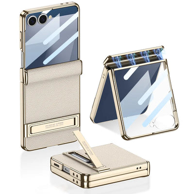 Leather Stand Case with Hinge Protection