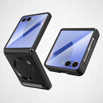 Leather Magnetic Stand Case - The Z Flip Case