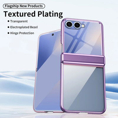 Transparent Electroplated Hinge Case