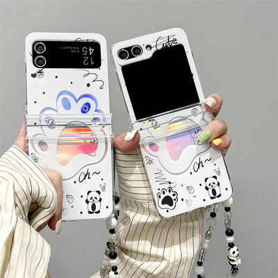 Panda Laser Bracelet Case for Samsung Galaxy Z Flip