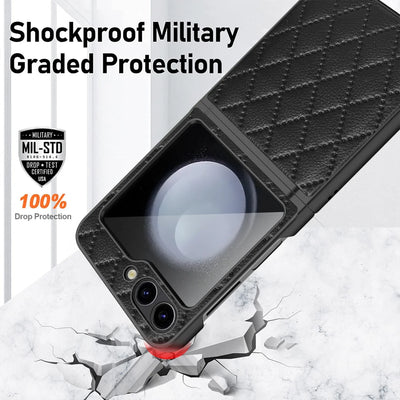 Shockproof Leather Case for Samsung Galaxy Z Flip 6