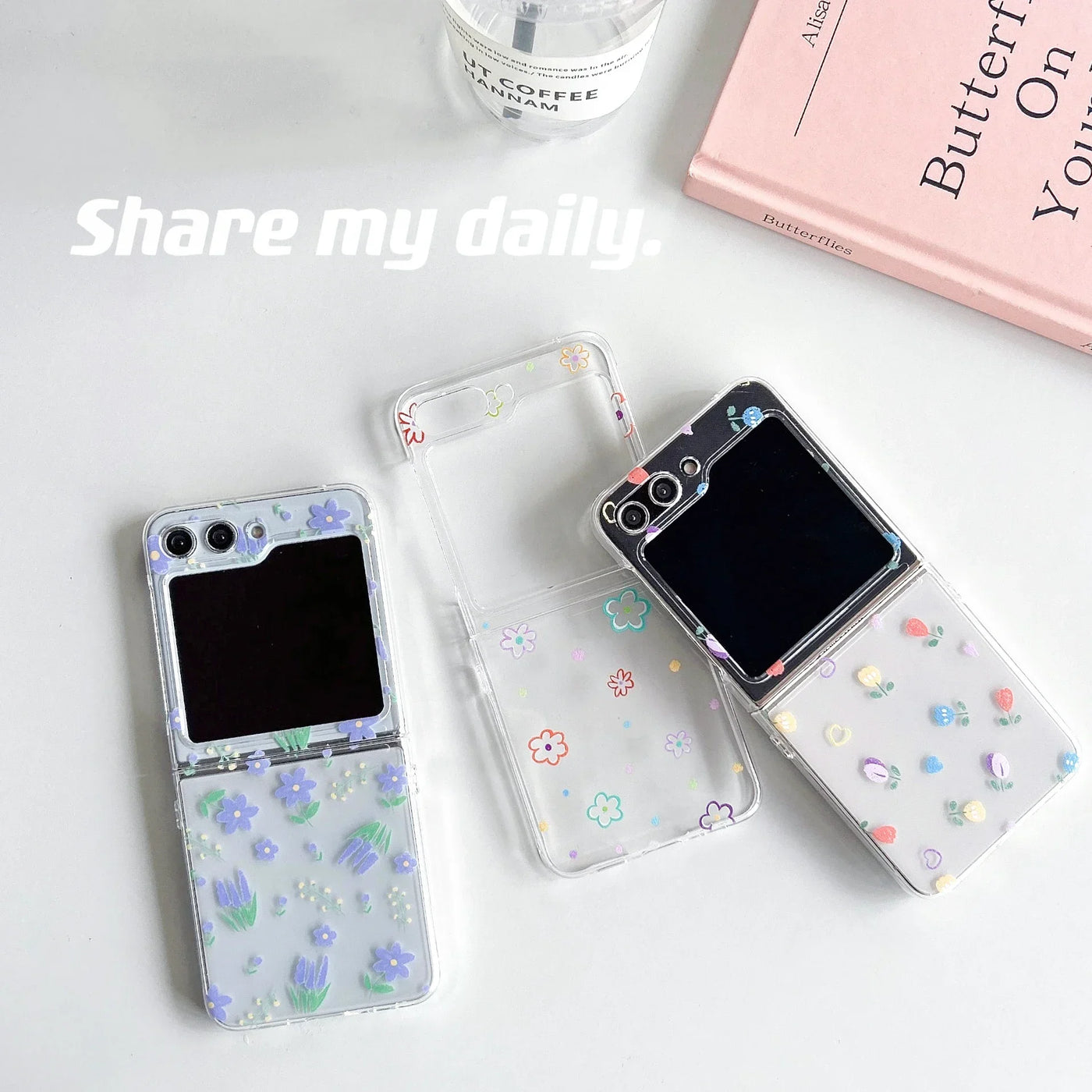 Cartoon Floral Moon Star Case for Samsung Galaxy Z Flip 3/4/5