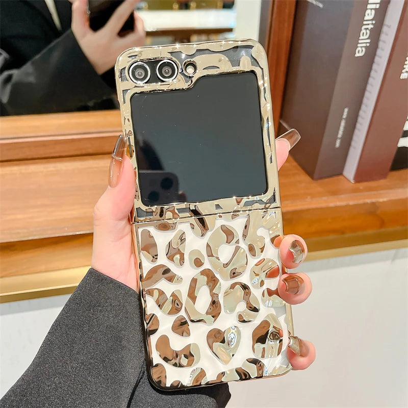 Luxury Leopard Print Phone Case for Samsung Galaxy Z Flip 3/4/5/6 – The Z  Flip Case