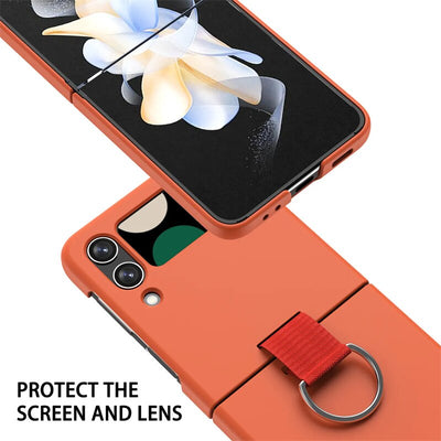 Fashion Foldable Ring Buckle Holder Phone Case for Samsung Galaxy Z Flip 5
