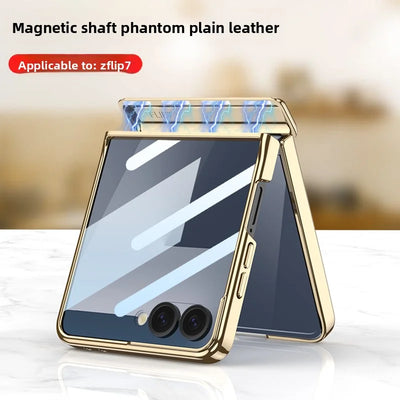 Luxury Magnetic Leather Case with Hinge protection