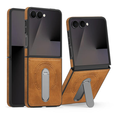 Luxury Magnetic Leather Kickstand Case