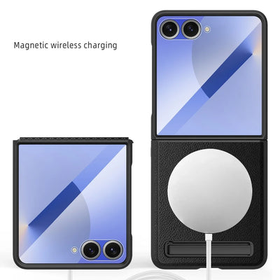 Leather Magnetic Stand Case - The Z Flip Case
