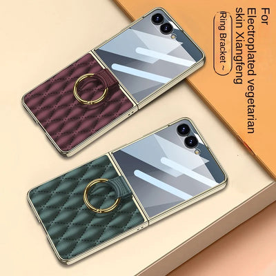 Luxury Quilted Leather Ring Case