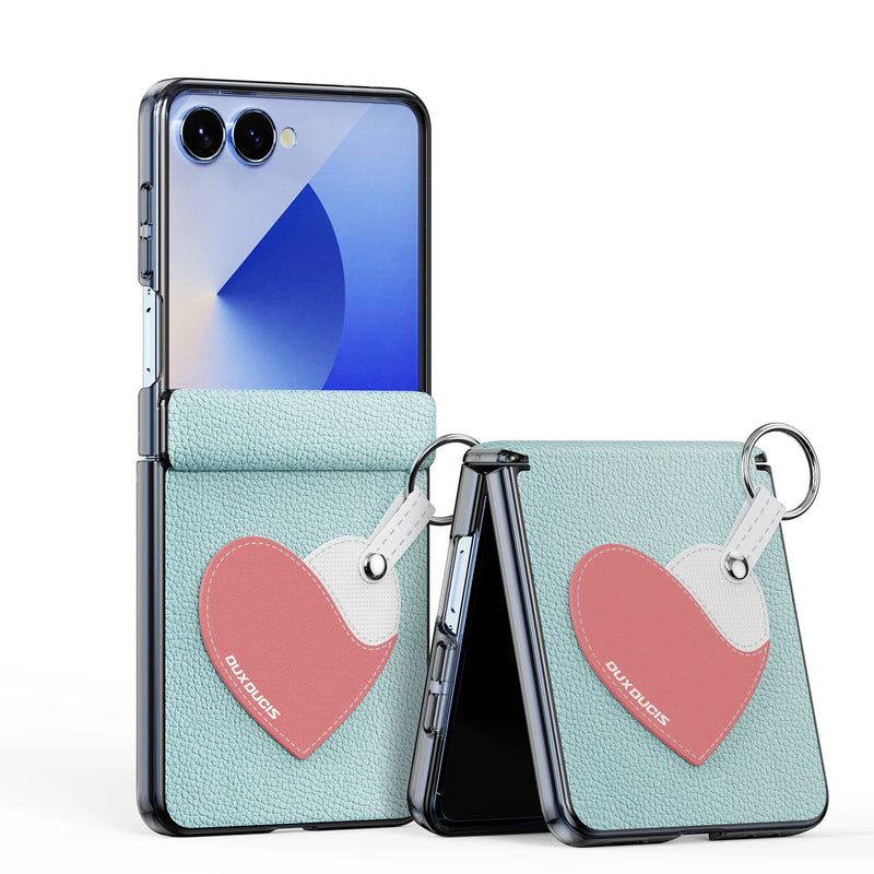 Ring Leather Case with Strap for Samsung Galaxy Z Flip 7