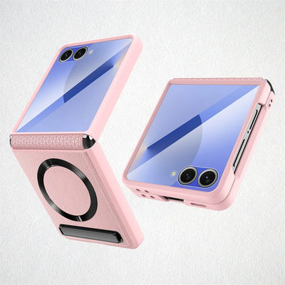 Leather Magnetic Stand Case - The Z Flip Case