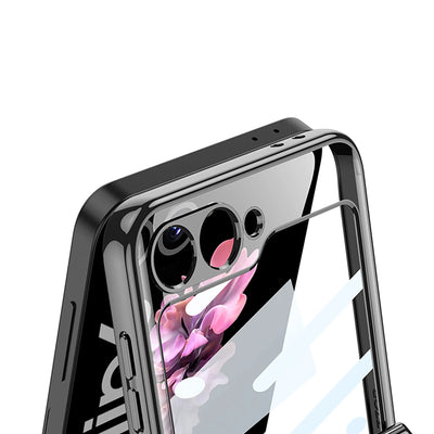 Transparent Case with Magnetic Hinge Protection & Stand for Samsung Galaxy Z Flip 6