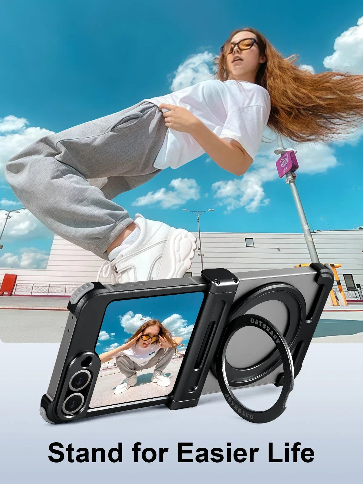 Rugged Armor Ring-Kickstand Case for Z Flip 7