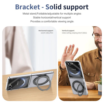 Clear Magnetic Kickstand Case - The Z Flip Case