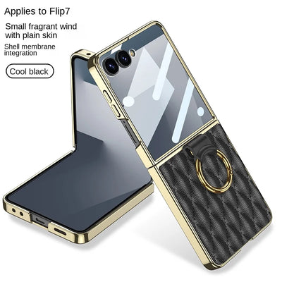 Luxury Quilted Leather Ring Case