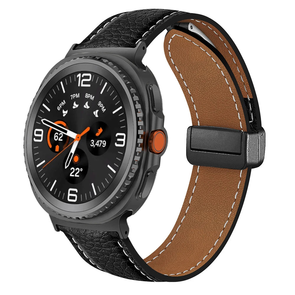 Leather Band for Galaxy Watch Ultra2 / 47mm - The Z Flip Case