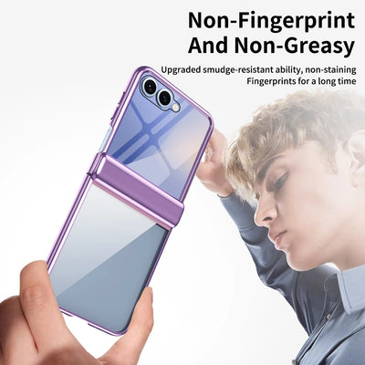 Transparent Electroplated Hinge Case
