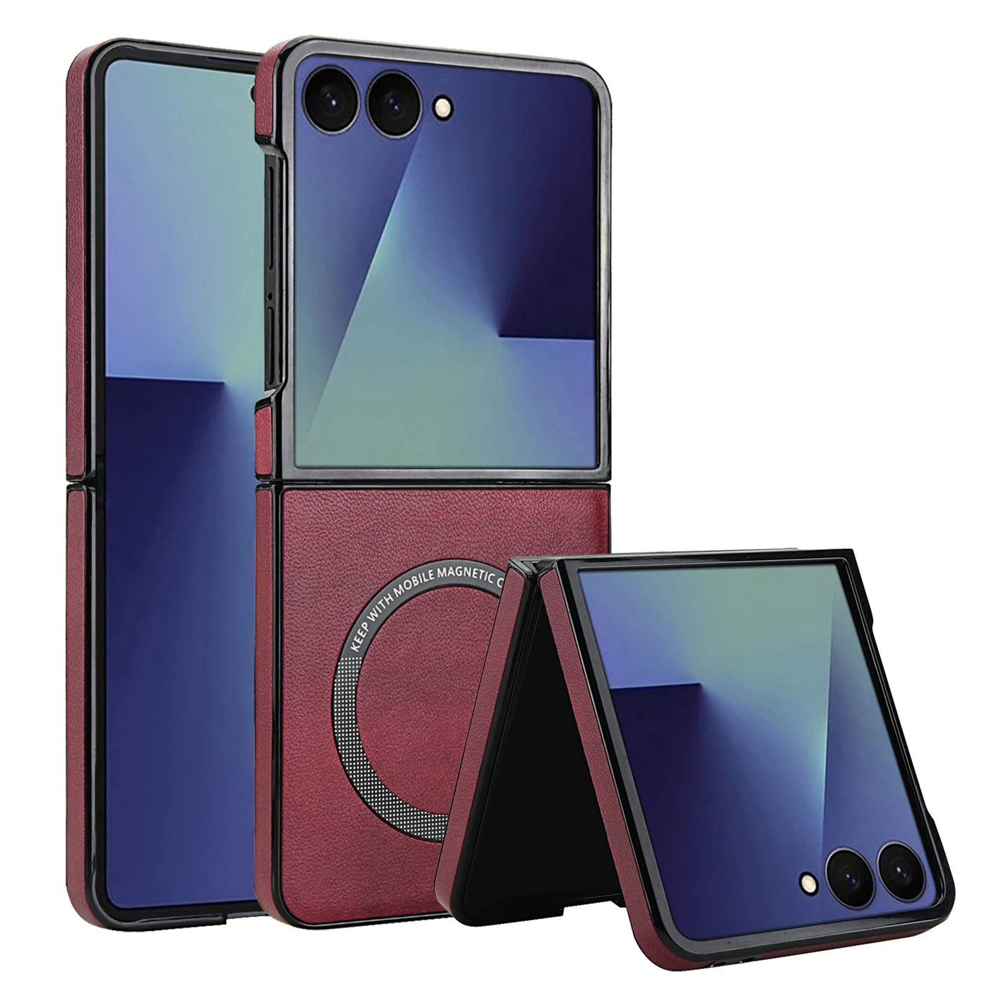 Magnetic Leather Case for Galaxy Z Flip - The Z Flip Case