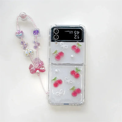 Transparent Case Wrist Strap For Galaxy Z Flip