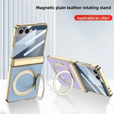 Magnetic Leather Rotating Stand Case