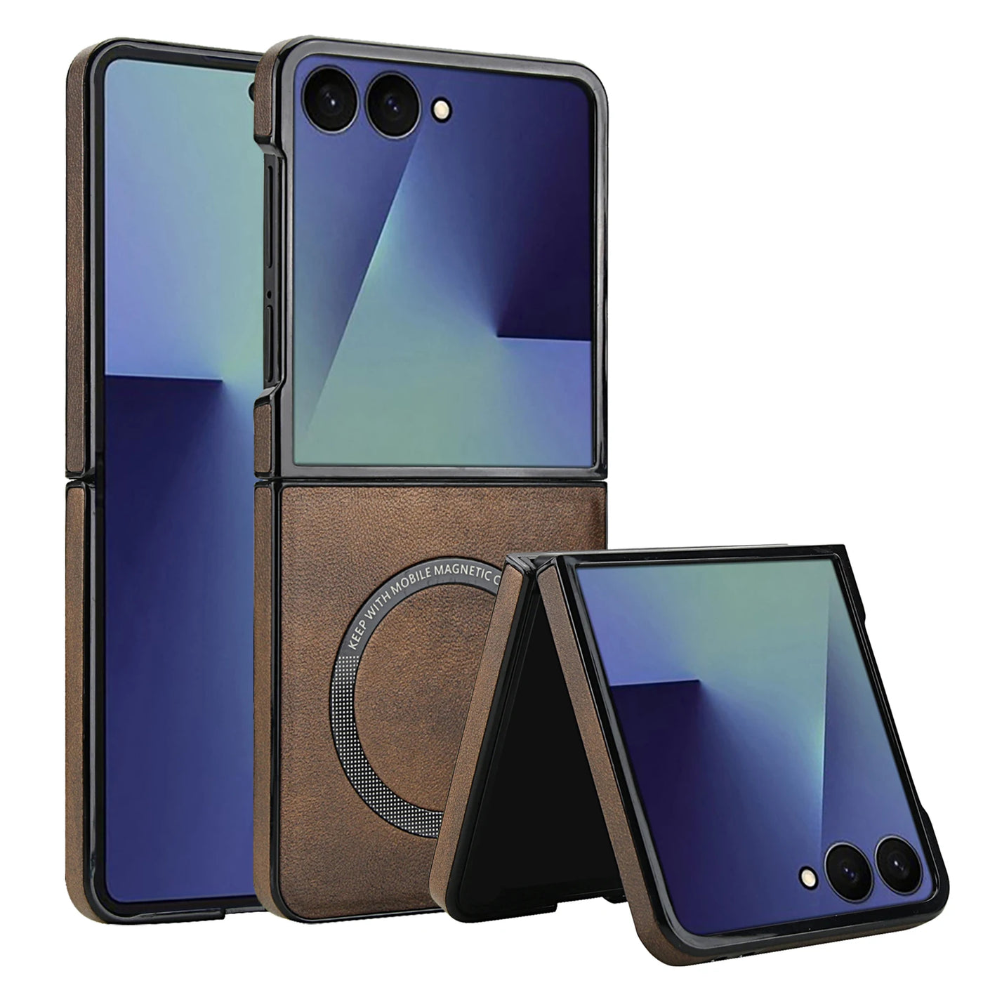 Magnetic Leather Case for Galaxy Z Flip - The Z Flip Case