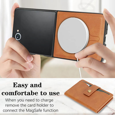 MagSafe Wallet Leather Case - The Z Flip Case