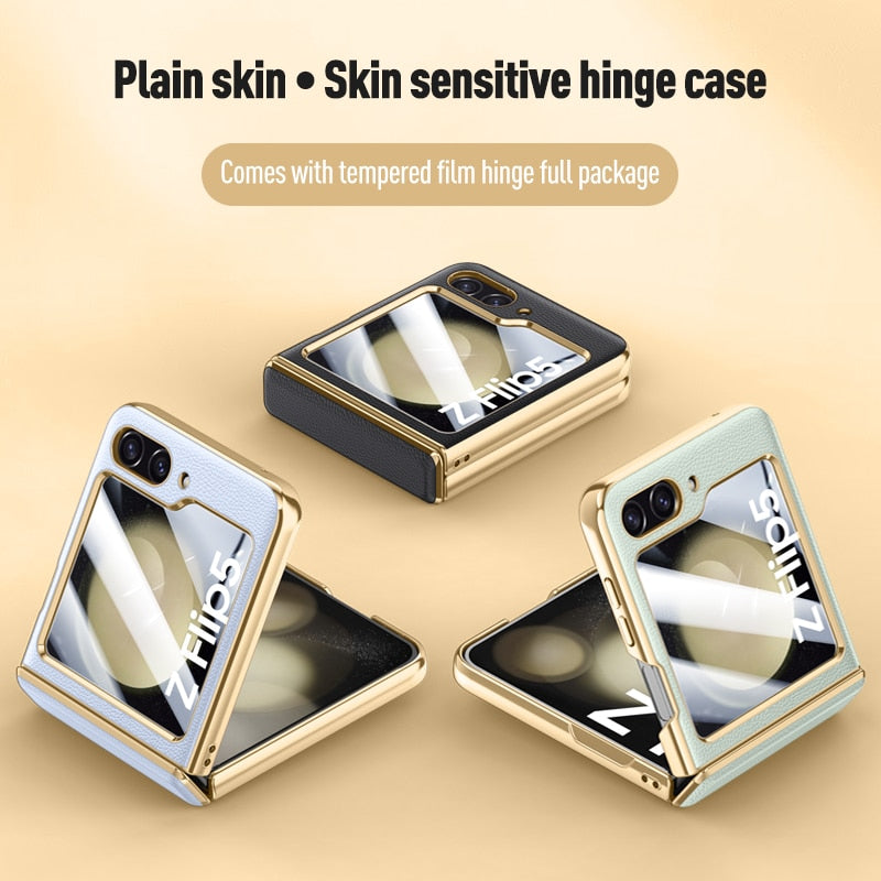 Galaxy Z Flip 5 256GB 美品 ピタカ含むケース5個付 Z Flip 5 Leather Case | Shockproof Galaxy Flip 5 Phone Cover – The