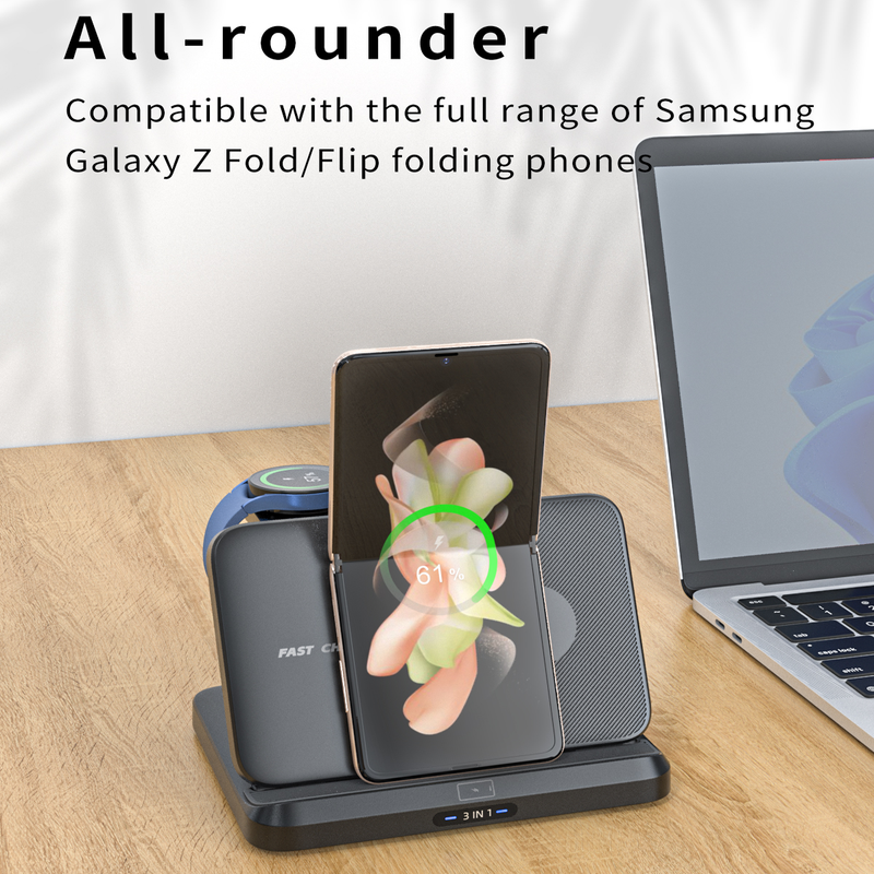 Foldable 3-in-1 Wireless Charger for Samsung Galaxy Z Flip Series