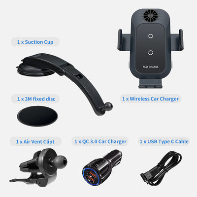 CAR WIRELESS CHARGER FAST CHARGING AUTO CLAMPING MOUNT FOR Z FLIP SERIES - Galaxy Z Flip 4 Case