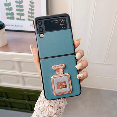 Luxury Case With Perfume Bottle Bracket for Samsung Galaxy Z Flip 4 - Galaxy Z Flip 4 Case
