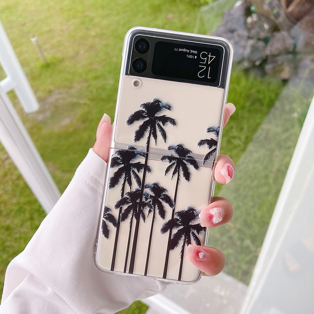 Simplicity Coconut Tree Phone Case For Samsung Galaxy Z Flip 4 - Galaxy Z Flip 4 Case
