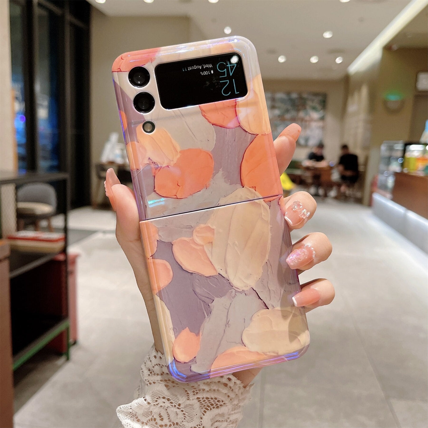Oil Painting Flowers Case for Samsung Galaxy Z Flip 4 - Galaxy Z Flip 4 Case