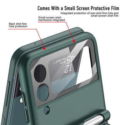Magnetic Hinge Case with Pen For Samsung Galaxy Z Flip 4 - Galaxy Z Flip 4 Case