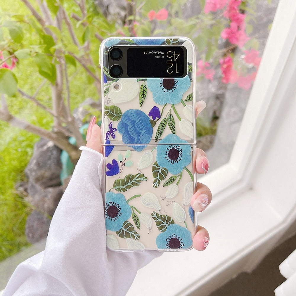 Cute Flowers Case For Samsung Galaxy Z Flip 3 & 4  The Z Flip Case
