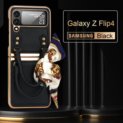 Luxury Leather Case For Samsung Galaxy Z Flip 4 - Galaxy Z Flip 4 Case