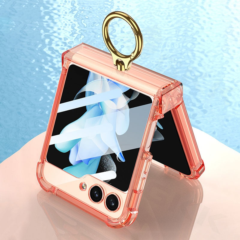 Luxury Hard Case with Ring for Samsung Galaxy Z Flip 5