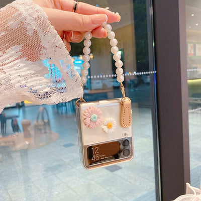 Flower Bracelet Phone Case For Samsung Galaxy Z Flip 5G - Galaxy Z Flip 4 Case
