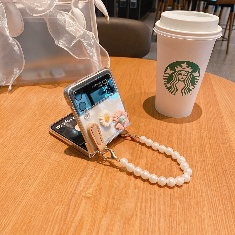 Flower Bracelet Phone Case For Samsung Galaxy Z Flip 5G - Galaxy Z Flip 4 Case