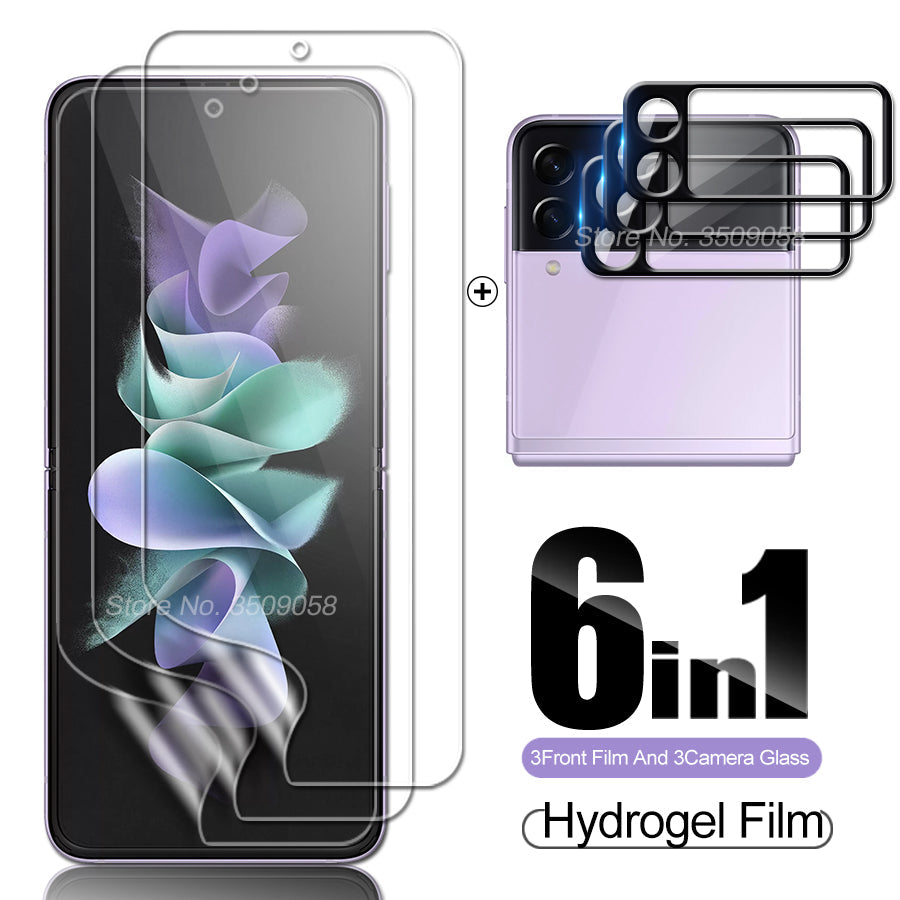 6IN1 3D Curved Camera Protector Glass For Samsung Z Flip 4 5G