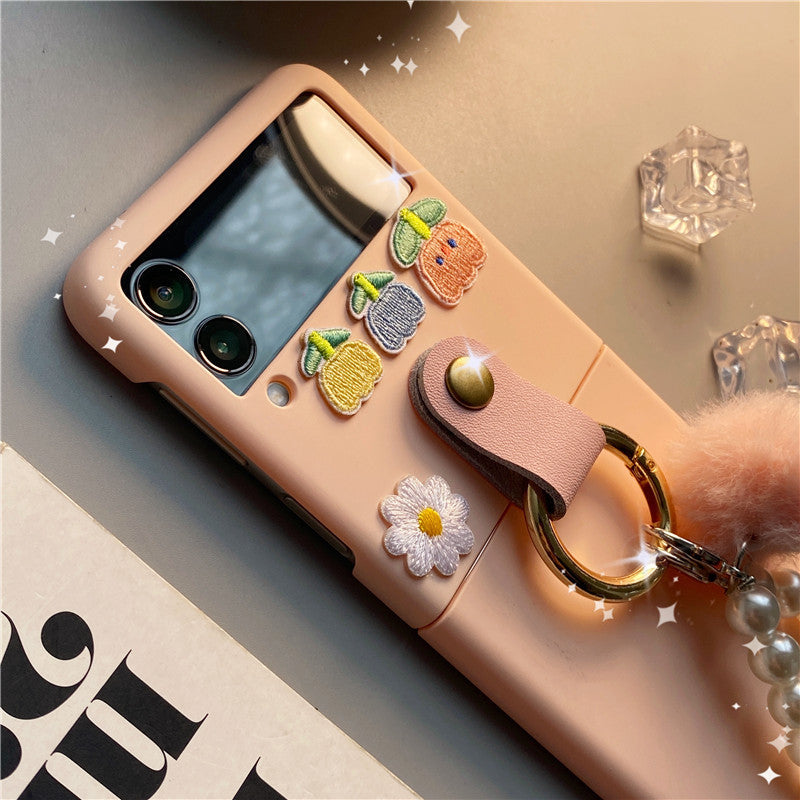 Pink Flower Case For Galaxy Z Flip 4 5G - Galaxy Z Flip 4 Case