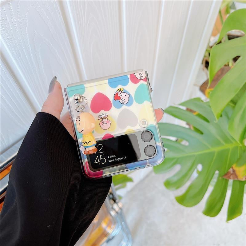 Cartoon Colorful Case with Pendant For Galaxy Z Flip 4 - Galaxy Z Flip 4 Case