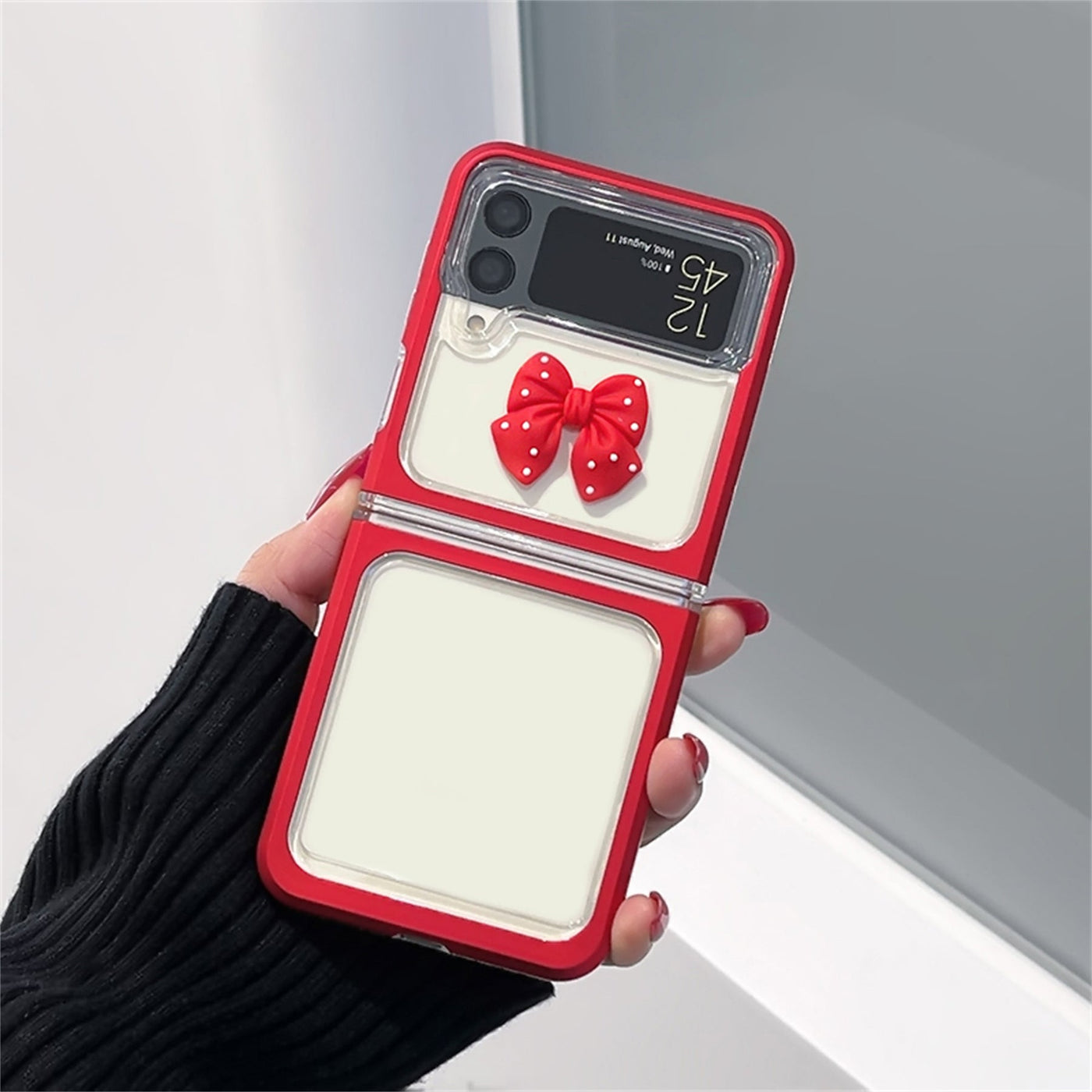 Red 3D Shockproof Case for Galaxy Z Flip 4 5G - Galaxy Z Flip 4 Case